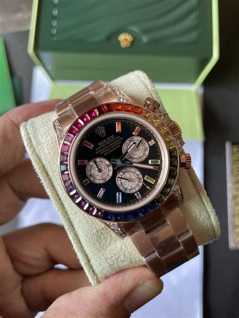 rolex daytona rainbow super clone|knockoff daytona rolex for sale.